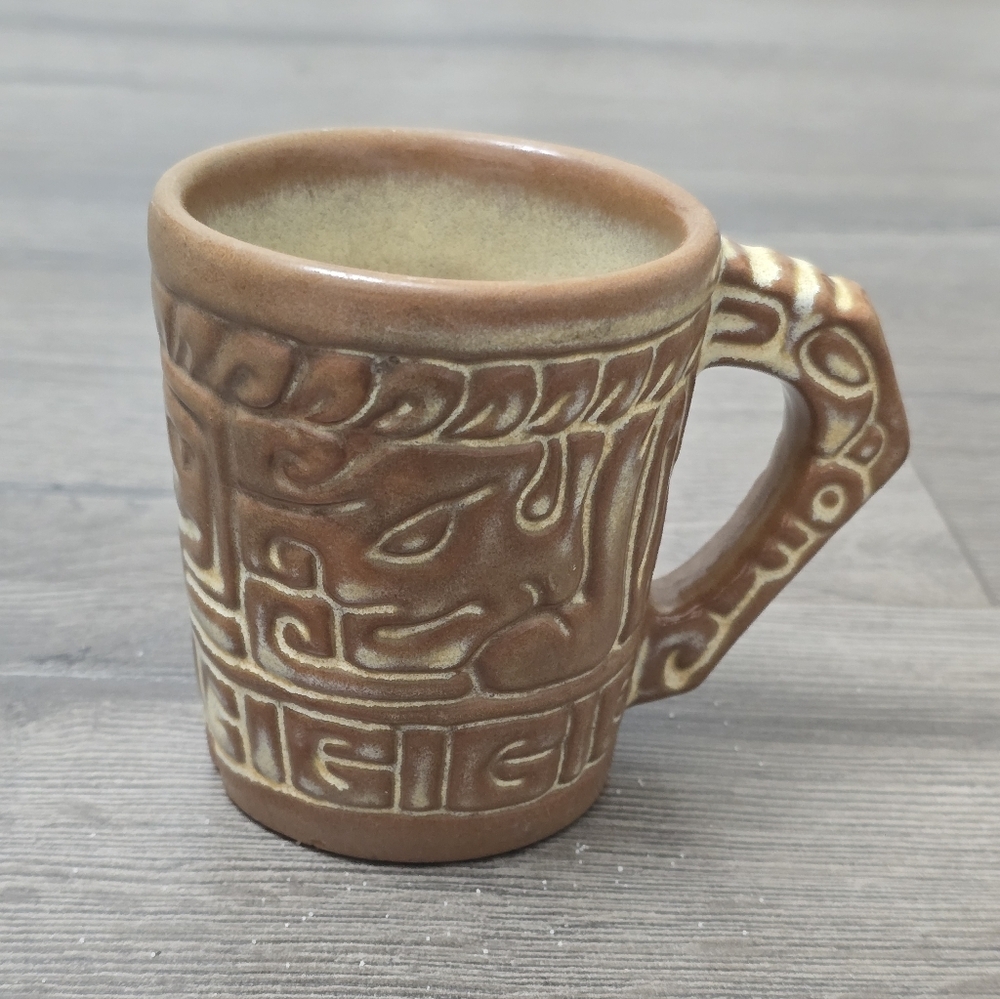 Frankoma Mayan Aztec Prairie Wooland Mug Pottery Southwestern  7CL Replacement